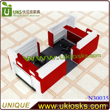 Commercial Customized Eyebrow Kiosk Mall Eyebrow Threading Furniture Wooden Eyebrow Kiosk for Sale